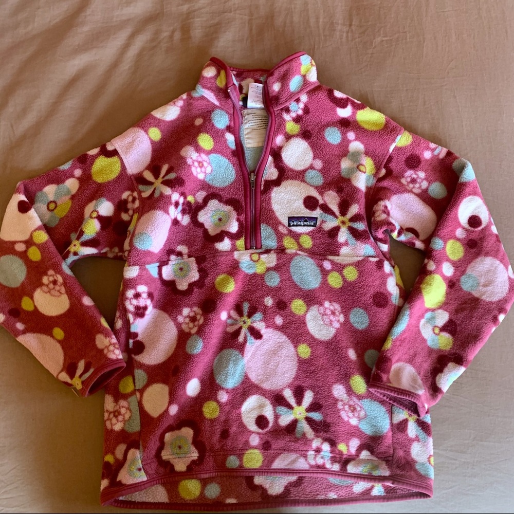 Patagonia Kids Floral Synchilla Pullover